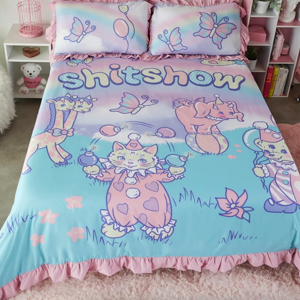 Dolls Kill Home Not So Funhouse duvet cover